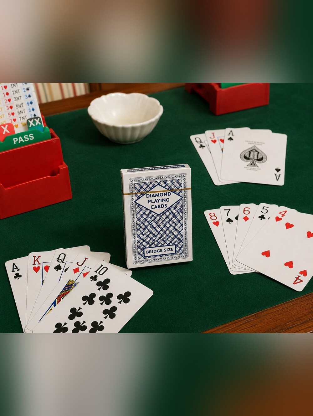 Diamond Playing Cards Bridge Size Regular Index Item #55 Sealed Blue Deck